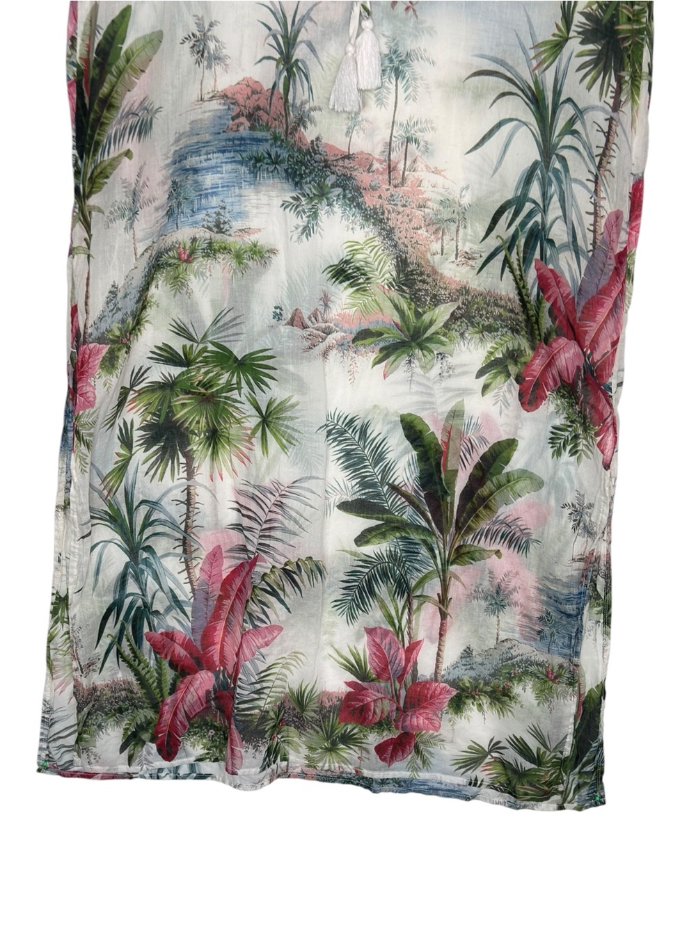 Pierre Frey for J.Crew Tropical Botanical Maxi Tunic Dress Cover-Up Size Small - Picture 5 of 13